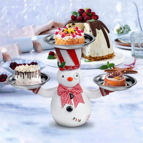 Porte-Bonbons Sapin de Noël en Résine, Support à Fruits et Snacks pour Fêtes, Plateau de Service Décoratif (1/5)