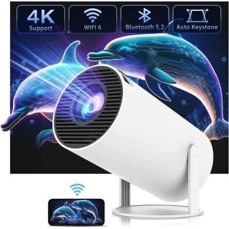 Vidéoprojecteur Portable - 4K - 1600 Lumens - WiFi 2.4/5G - Bluetooth 5.2 (1/4)