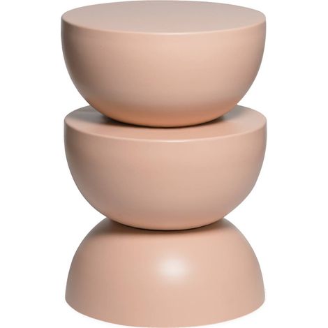 Side table, end table, bedside table metal Ø32 x H46.5cm Nude 32x32x46.5 cm - Coumba