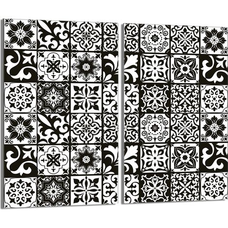 Plaque de protection en verre pour poêle 2x30x52 Mosaïque (1/5)