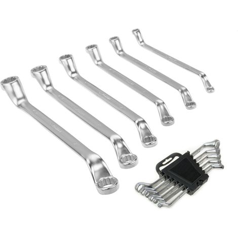 Juego de llaves acodadas de estrella 12 caras 6 a 17mm, 6 piezas