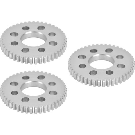 Lot de 3 pignons droits en aluminium 8 trous trou central 14 mm module 0.8 épaisseur 4 mm réf 4312-0414-0050 (1/5)