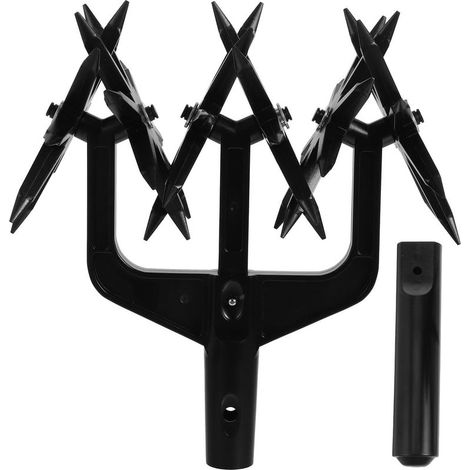 minkissy Kit de Cultivateur Rotatif Portatif en Abs, Scarificateur de Sol Manuel pour Jardin, Aérateur de Pelouse, Outil de Labour Léger pour Sols Argileux, Limoneux et Sableux, Outil (1/5)