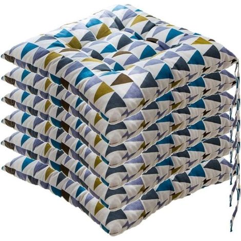 Lot de 6 galettes de Chaise, 40x40 Coussins de Siège Décoration, Coussin de Chaise Coussins de Jardin, Style C
