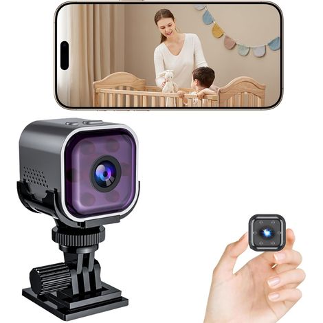 Mini caméra Wi-Fi 1080P 2,4 GHz HD Caméra de surveillance intérieure Caméra de sécurité intérieure Transmission en direct Téléphone portable APP avec détecteur de mouvement Vision nocturne Cloud