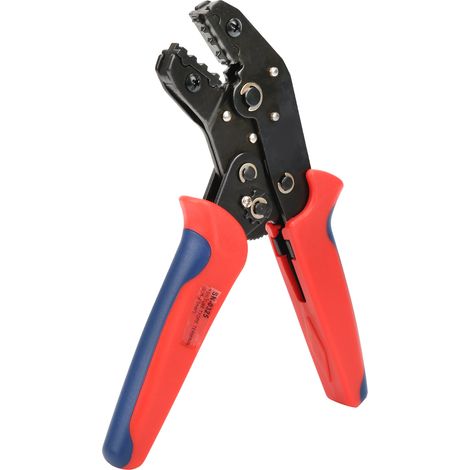 Pince à sertir miniature style européen, outil de sertissage terminal 20‑14AWG SN‑0325, poignée bicolore. (1/5)
