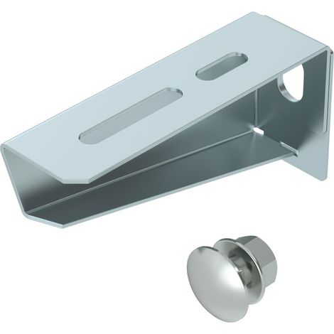 OBO Bettermann Mensola a parete e per montante con vite di fissaggio M10x25 B110mm Acciaio zincato a nastro, 6424716