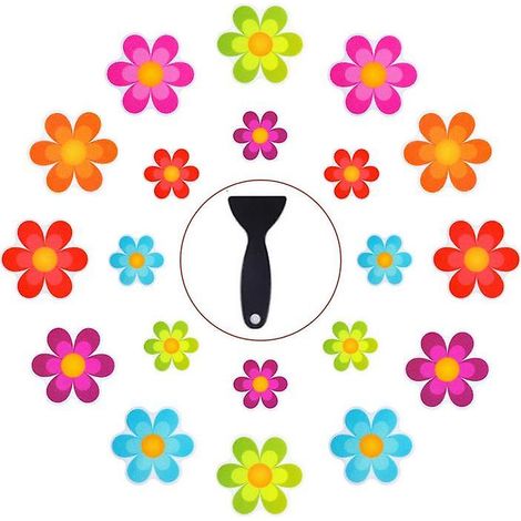 Lot de 20 autocollants antidérapants pour sol de douche et baignoire avec raclette - Qualité supérieure (1/5)