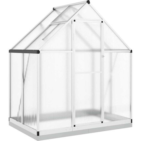 Serre tente abri plante fleur légumes avec cadre de base argenté 169 x 114 x 202 cm aluminium Argent