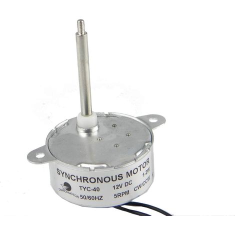 arbre longueur 46mm 5 tr/min moteur à engrenages synchrone TYC-40 DC 12V pour Fiber optique ornement moteur électrique (1/5)