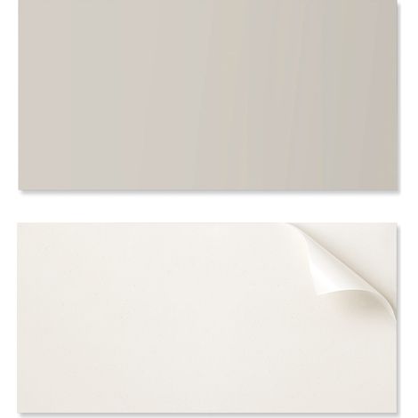 Panel decorativo de vinilo con gr谩ficos para cocina o ba帽o, 100x50 cm, color crema claro.