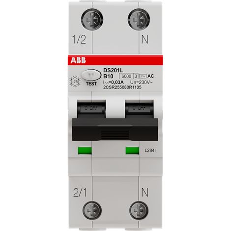 DISJ.DIFF. (1P/N-neutre à droite) DS201 B10 AC30 NAD 2CSR255080R1105 ABB D233391 (1/3)