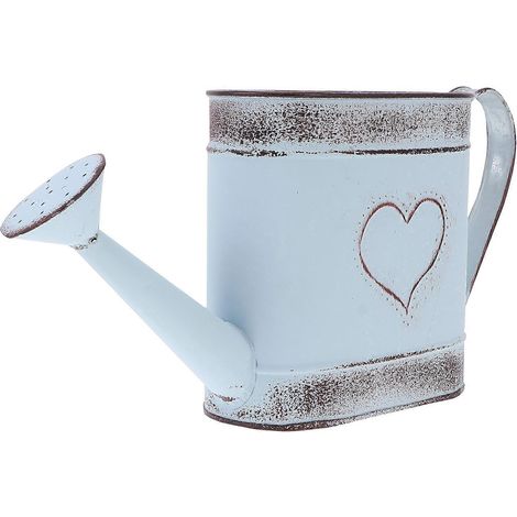 Vase décoratif en métal, pot de fleurs en fer, arrosoir de jardin, style vintage, pour balcon, 33,5 x 15 cm, 1 pièce (1/5)