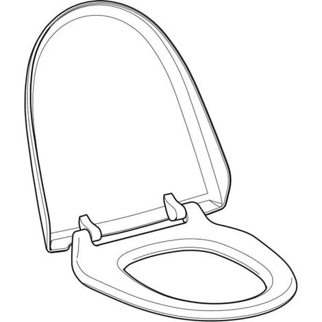 Geberit GE Sedile WC e coperchio WC bianco alpino per Geberit AquaClean 8000 / 8000plus, 250034111