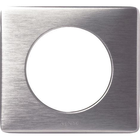 Legrand – Plaque de finition 1 poste Céliane métal aluminium – Compatible Batibox – Installation simple et rapide – Design moderne