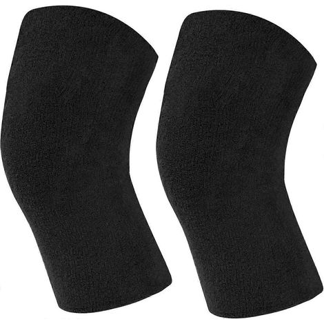 Genouillères de compression chaudes d'hiver, unisexes, en coton, pour soulager la douleur et porter au quotidien en extérieur. (1/4)