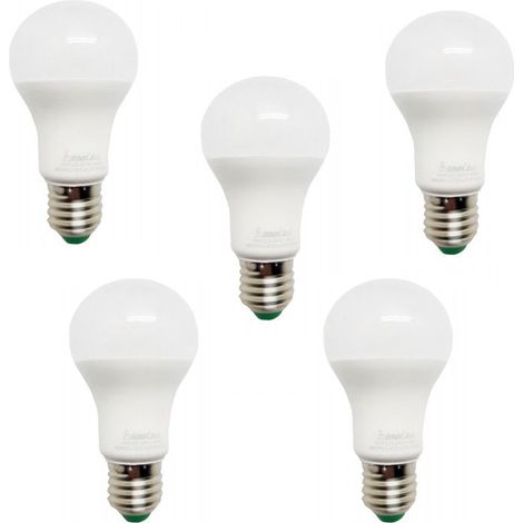 Pack 5 Bombillas Estándar Led 15W 3000k, 4000k, 6500k.