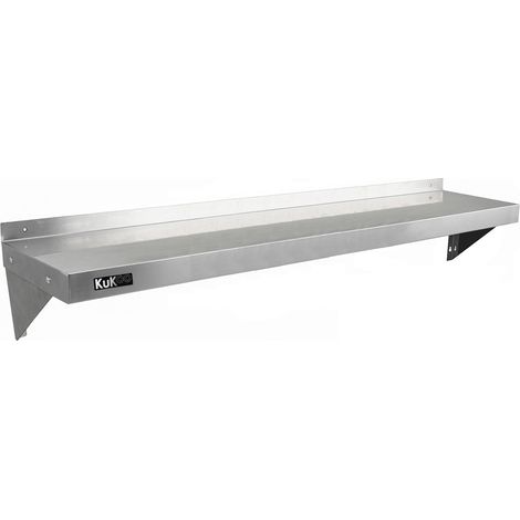 KuKoo - 2 Estantes de Pared 150cm x 30cm de Acero Inoxidable para Café, Bar y Restaurante Estante Cocina Organizador Estante Metalico Cocina Pared Kitchen Wall Shelves con 2 Paños Microfibra GRATIS