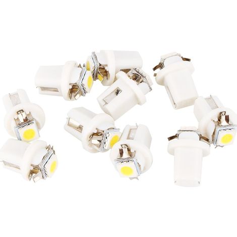 10 Stück T5 Kfz-Anzeige-Seitenblinker 5050 1SMD LED Tachometer Armaturenbrett Seitenblinker 12V