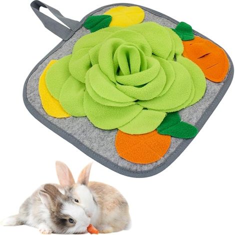 Andiker Rabbit Sniffing Mat Non Slip 30cm Hanging Rope Colorful Mat for Chinchillas Birds Puppies Guinea Pigs Sniffing Training (1/5)