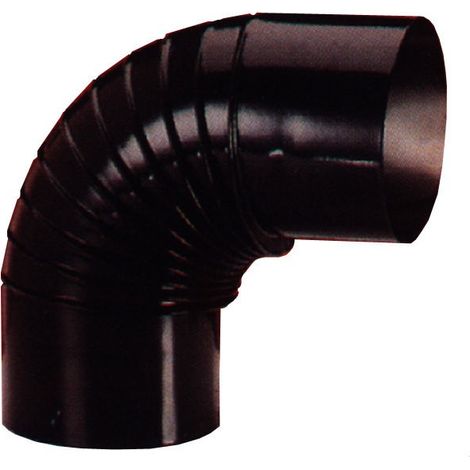 COUDE POÊLE VITRIFIÉ NOIR 90 - 130 MM