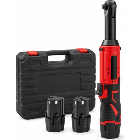 Clé à cliquet sans fil 3 8 12V angle droit rechargeable 2 batteries (1/5)