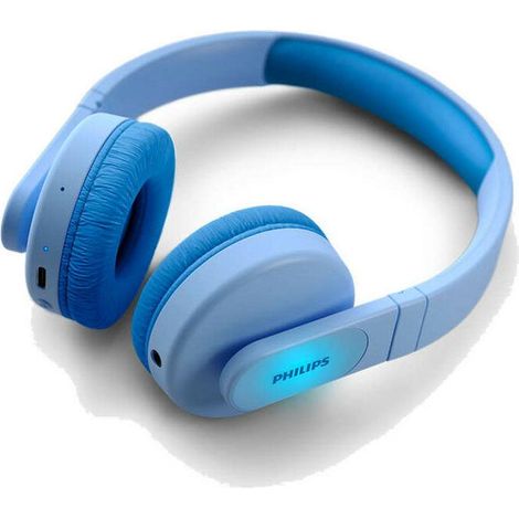PHILIPS TAK4206BL/00 - Casque supra-aural sans fil pour enfants - Coques lumineuses - Contrôle parental - 85 dB - Bleu (1/5)