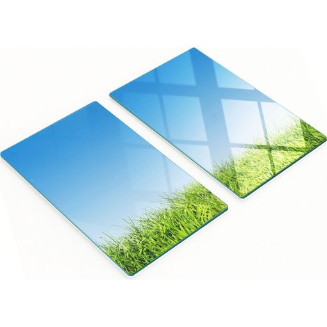 Multifunktionale dekorative Glasplatten mit Grasdruck, 2 x 30 x 52 cm (1/5)
