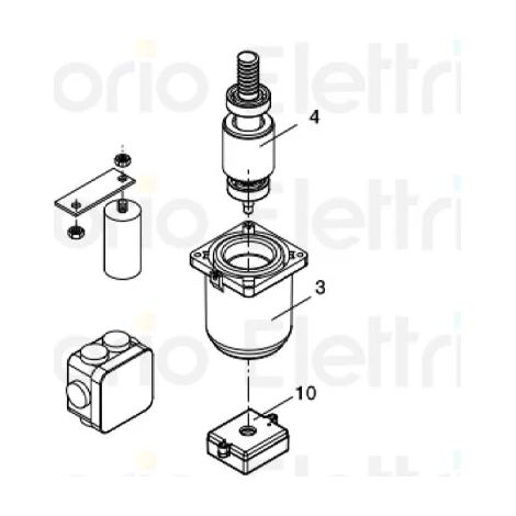 beninca pièce détachée capot 1400 rpm + arbre moteur x zed-rie pour adam 9686524 (1/3)