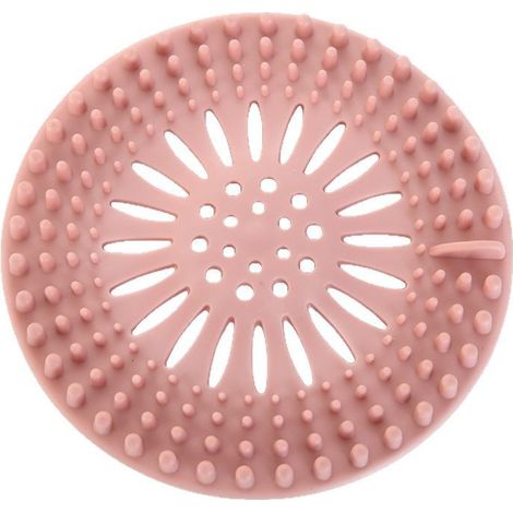 Cubierta De Drenaje De Ducha Hecha De Material Tpr, Tapón Atrapapelos Para Fregadero, Filtro De Drenaje De Piso Para Cocina, Baño, Bañera (Rosa)