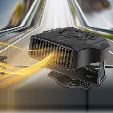 Ventilador calefactor portátil para coche de 12 V y 120 W, desempañador de parabrisas, descongelador de parabrisas, aire caliente y frío, con enchufe para encendedor de cigarrillos. (1/4)