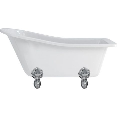 Baignoire îlot HAREWOOD Burlington 1690 x 730 x 770 mm avec 4 pieds griffés chromés - Aquatop (1/3)