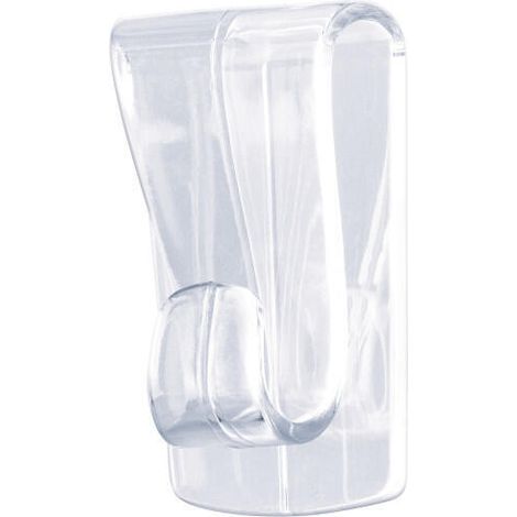 Ganchos autoadhesivos TESA para colgar objetos de hasta 1 kg, grandes, transparentes, 2 unidades. (1/4)
