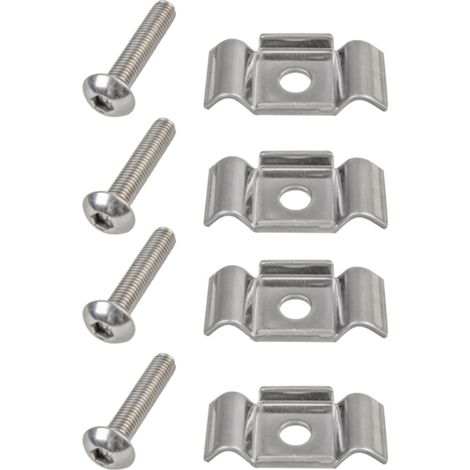 ALBERTS Zubehör-Set für Vierkantpfosten, Edelstahl (1/5)