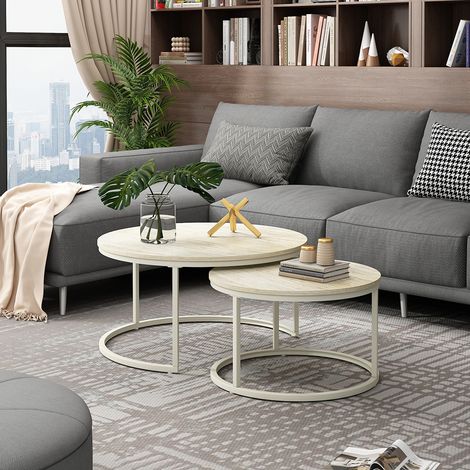 Couchtisch-Set Montreal, Travertin/Cashmere, 77 x 77 cm, Vicco (1/5)