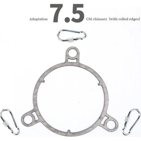 Accessoires de fixation pour pare-vent de conduit de cheminée pour poêles à bois de camping, anneaux de fixation pour pare-vent, accessoires de cheminée, réchauds de cuisine portables (1/4)