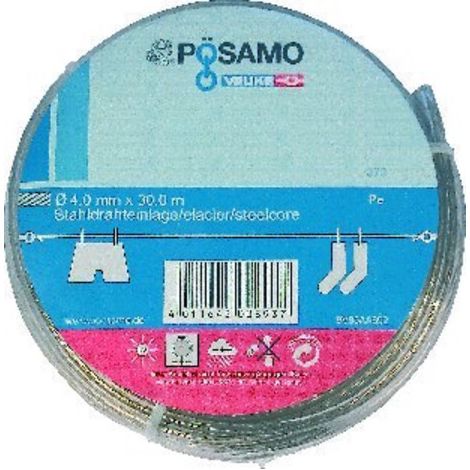PÖSAMO Drahtseil-Universalleine PVC/umm. 4mmx30m (1/3)
