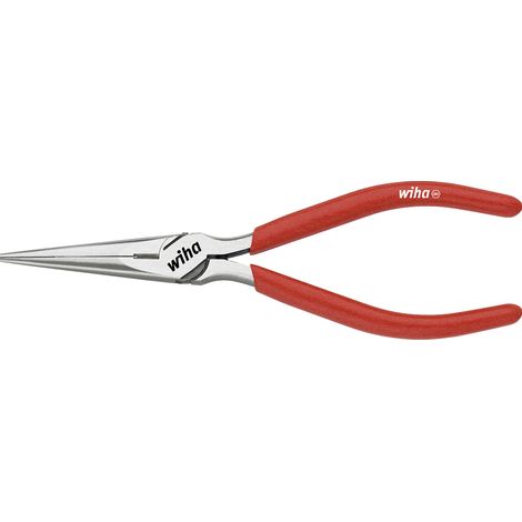 Wiha Feinmechaniker-Flachrundzange Classic mit Schneide und Öffnungsfeder gerade Form 160 mm, 6 1/2" (36483)