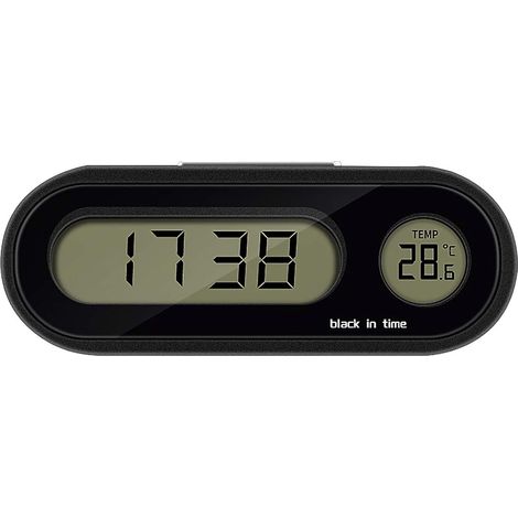 Thermomètre Voiture, Horloge de tableau de bord de voiture 2 en 1 Instruments Pour Auto avec affichage de nuit et thermomètre Horloge de tableau de bord de véhicule pour voitures universelles (1/5)