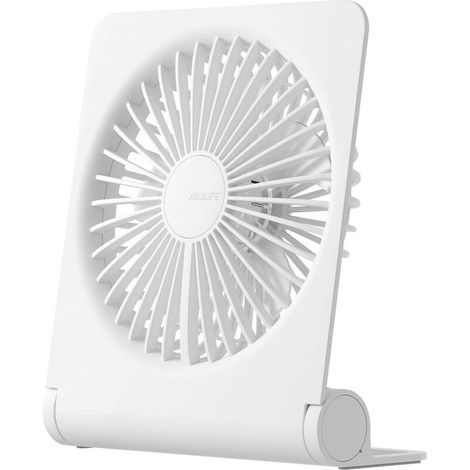 Ventilateur de table- Ventilateur USB Rechargeable 4500mAh Batterie, 160° Pliable Vent fort Ultra Silencieux 4 Vitesses (1/5)