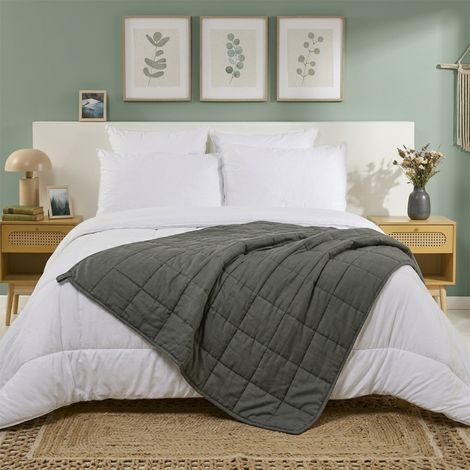 Couverture lestée anti-stress - Couette ponderée relaxante microfibre douce - 150x200cm