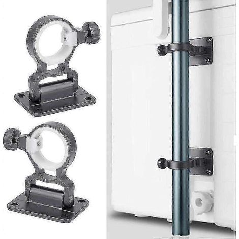 Ensemble de 2 pieds de parasol - Fixation murale - Balcon - Amovibles - Support de base (1/5)