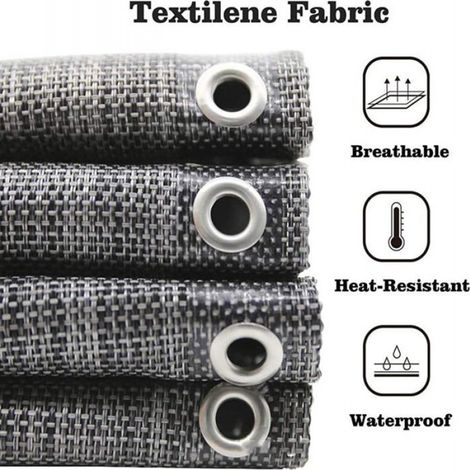 1 Tissu de remplacement, 4 cordons élastiques, tissu Teslin 3D respirant, latex durable, pour chaise zéro gravité (1/5)