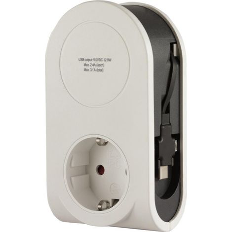 REV Caricatore USB Flex 3in1 0,8 m + 1x presa MarcaREV (1/2)