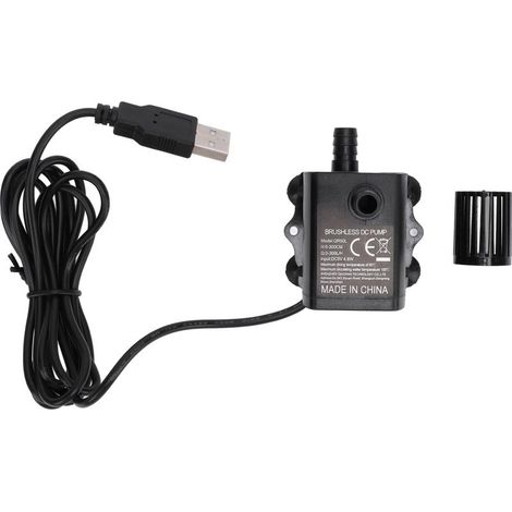 Pompe à eau submersible pour fontaine d'aquarium, fonction de réglage de débit, interface USB DC 5V 4.8W 300L/H, hauteur de levage 300cm pour étang, réservoir de poissons (1/5)