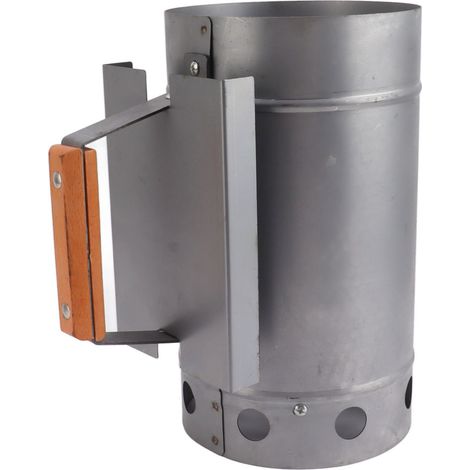 Allume-cheminée pour barbecue avec manche en bois, compact, pour la cuisine en plein air et le camping. (1/5)