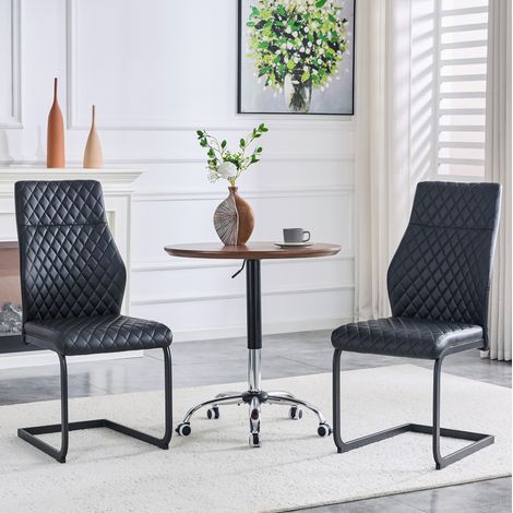 MEUBLIV Esszimmerstuhl 50x63x100 cm schwarz – hohe Rückenlehne, 2er-Set (1/5)