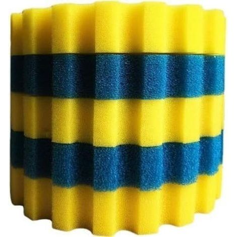 Mousses filtrantes CPF-10000 pour filtre de bassin – Mousse filtrante biologique, éponge filtrante de remplacement, double densité avec 3 éponges fines jaunes et 2 éponges grossières bleues (Ø (1/5)
