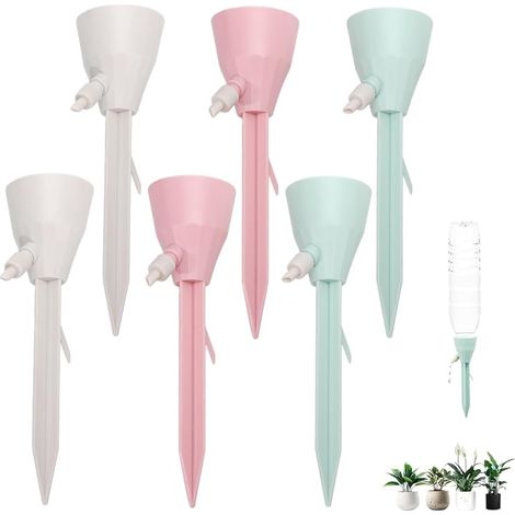 6 Pcs Irrigation Goutte à Goutte Kit, goutte a goutte jardin, Goutte a Goutte Bouteille, Distributeur Eau Plante, Arrosage Plante Interieur, Arrosages Automatiques Réglables pour Légumes (1/4)