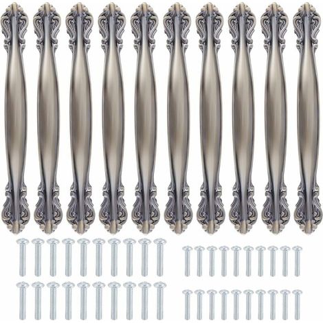 10 tiradores de armario vintage con forma de arco antiguo - Tiradores para puertas de muebles, tiradores para muebles vintage, tiradores para puertas de muebles vintage, tiradores para puertas vintage (1/5)